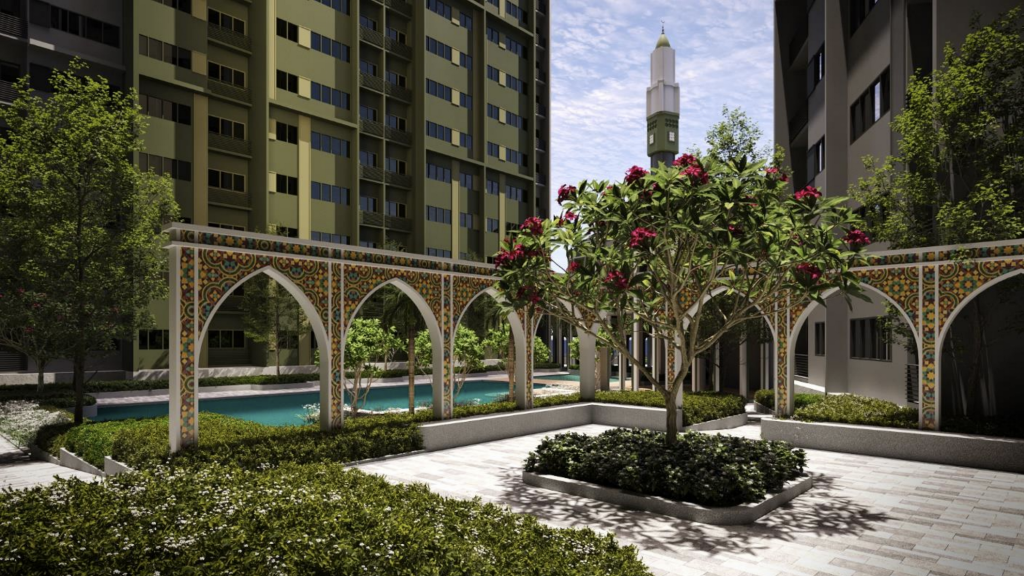 Fasiliti untuk Flora Hijauan Melati East yang berdekatan Stesen LRT Gombak, ECRL and Terminal Bersepadu Gombak.